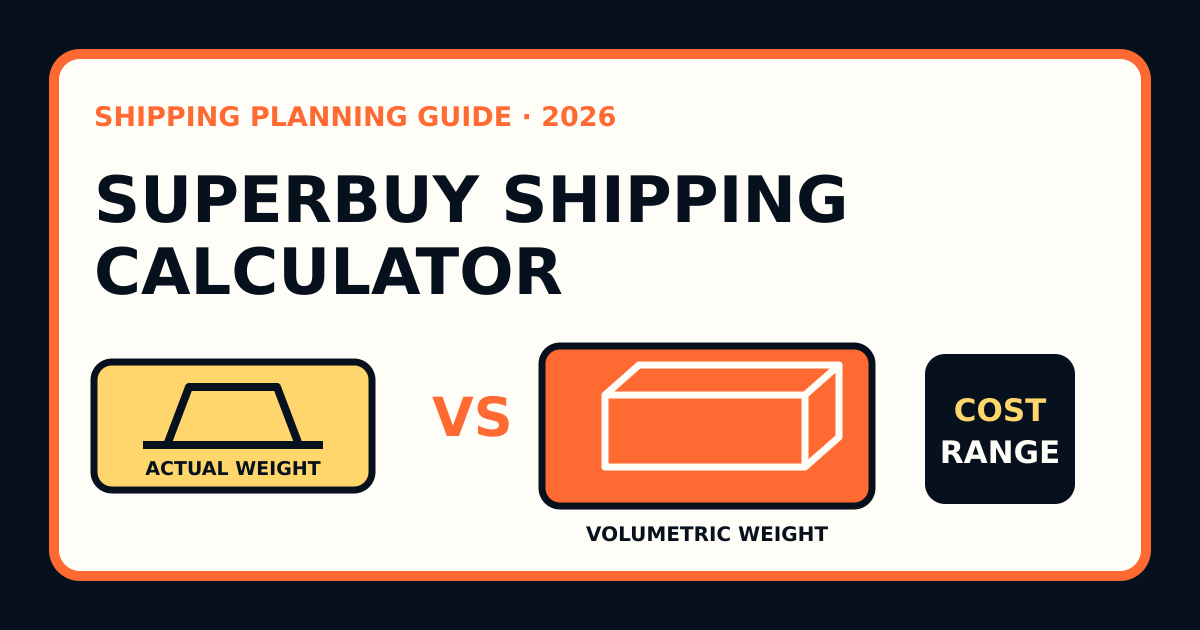 Superbuy shipping calculator actual versus volumetric weight